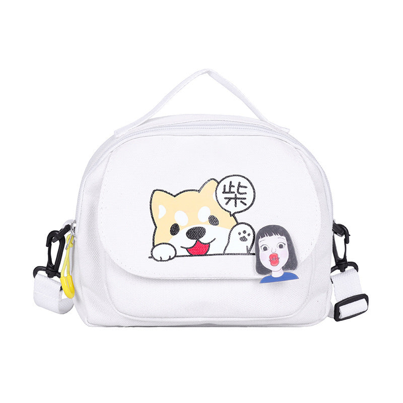 Students Carry Small Square Canvas Bags Across One Shoulder